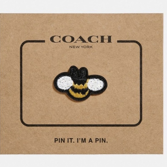 Coach Accessories - NWT Coach Bumble Bee EMBROIDERED Yellow Black